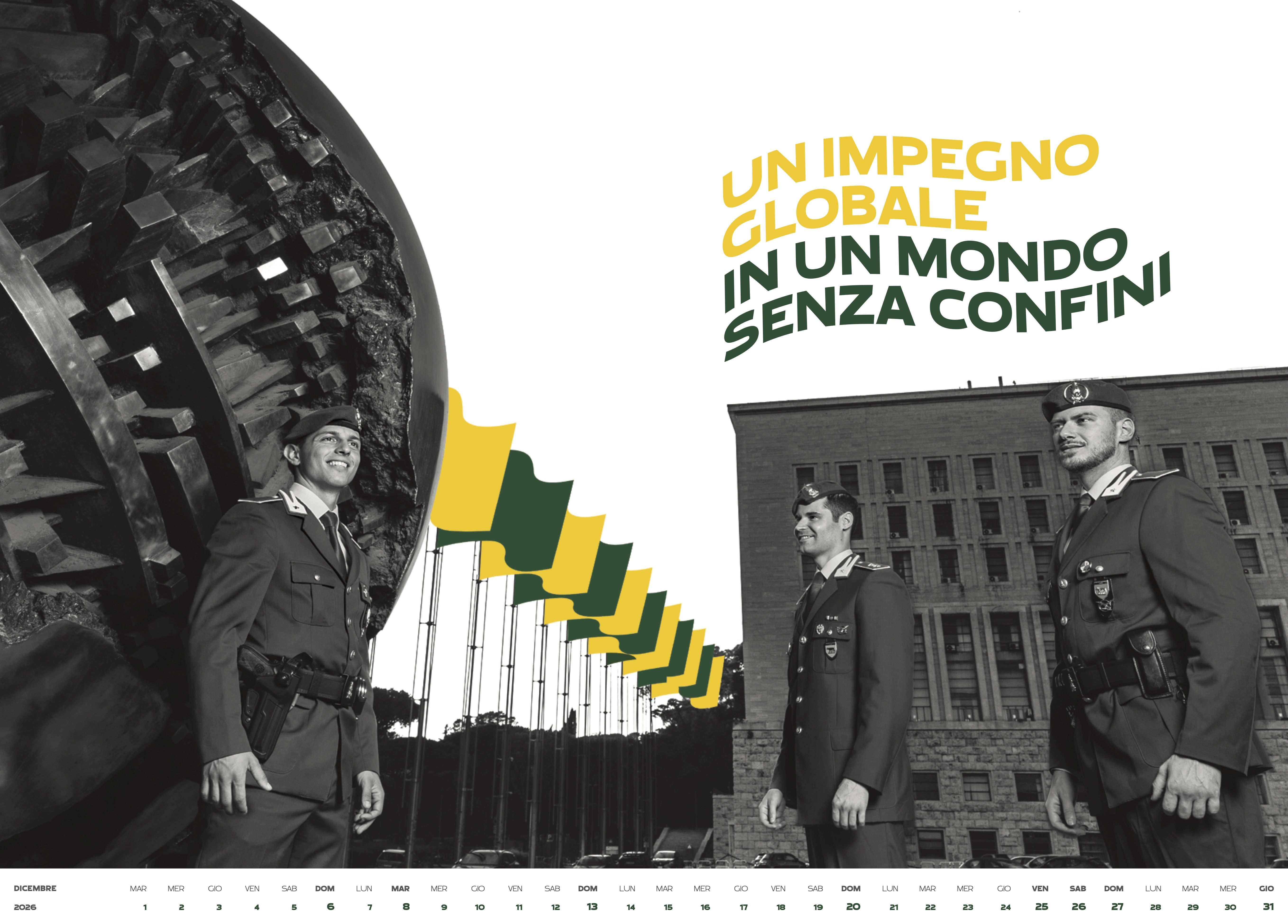 Il mese di dicembre del calendario 2026 della Guardia di Finanza.