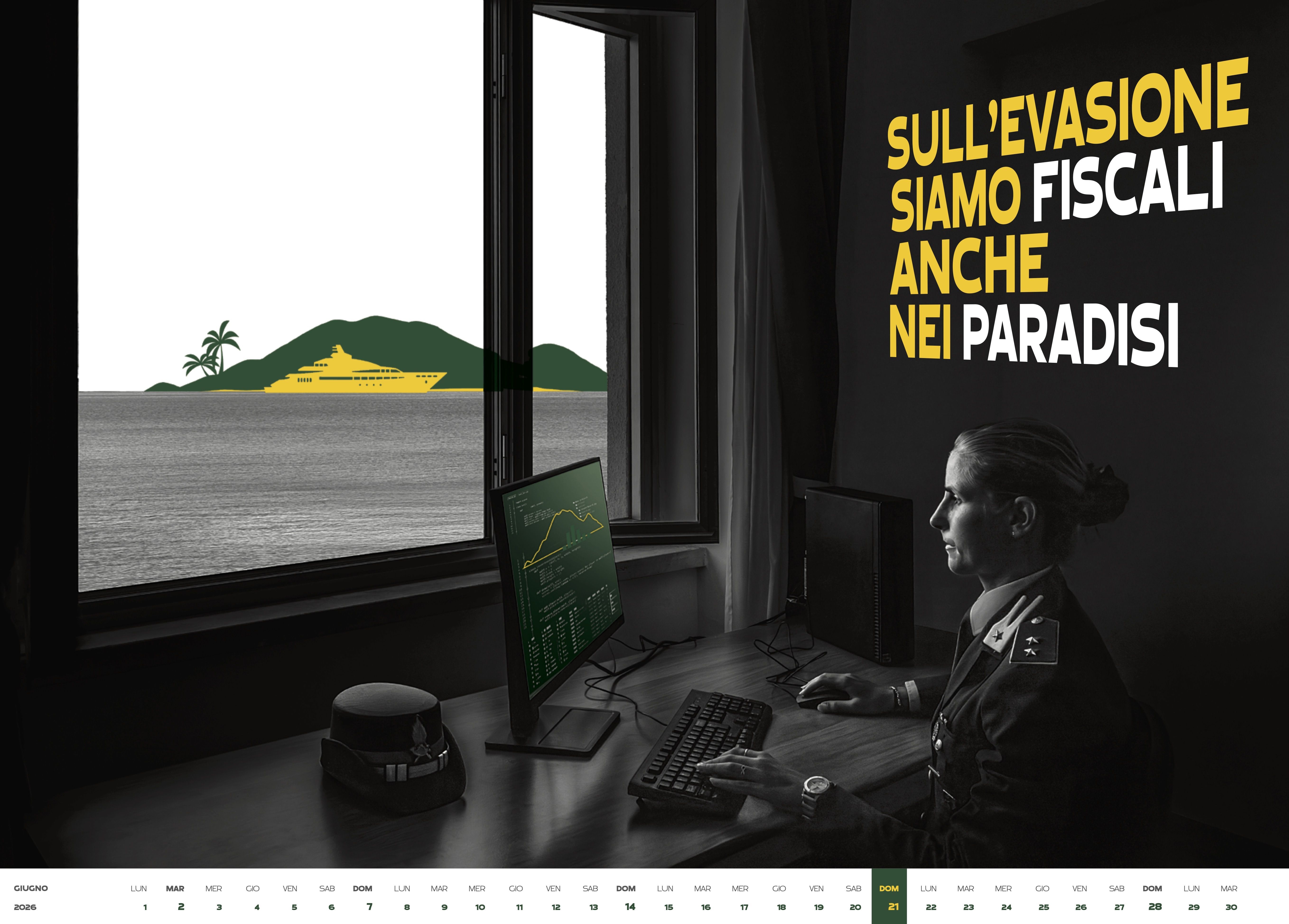 Il mese di giugno del calendario 2026 della Guardia di Finanza.