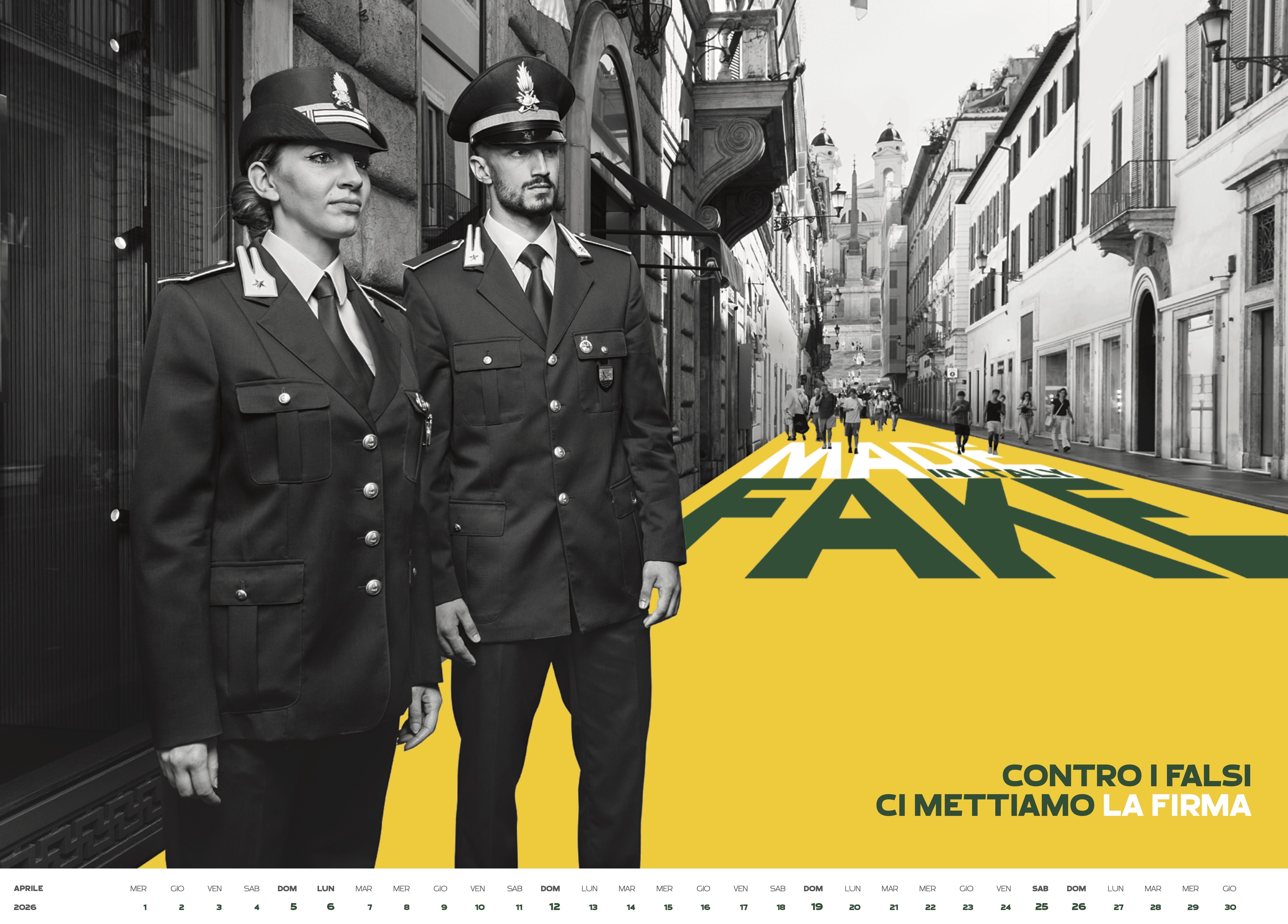 Il mese di aprile del calendario 2026 della Guardia di Finanza.