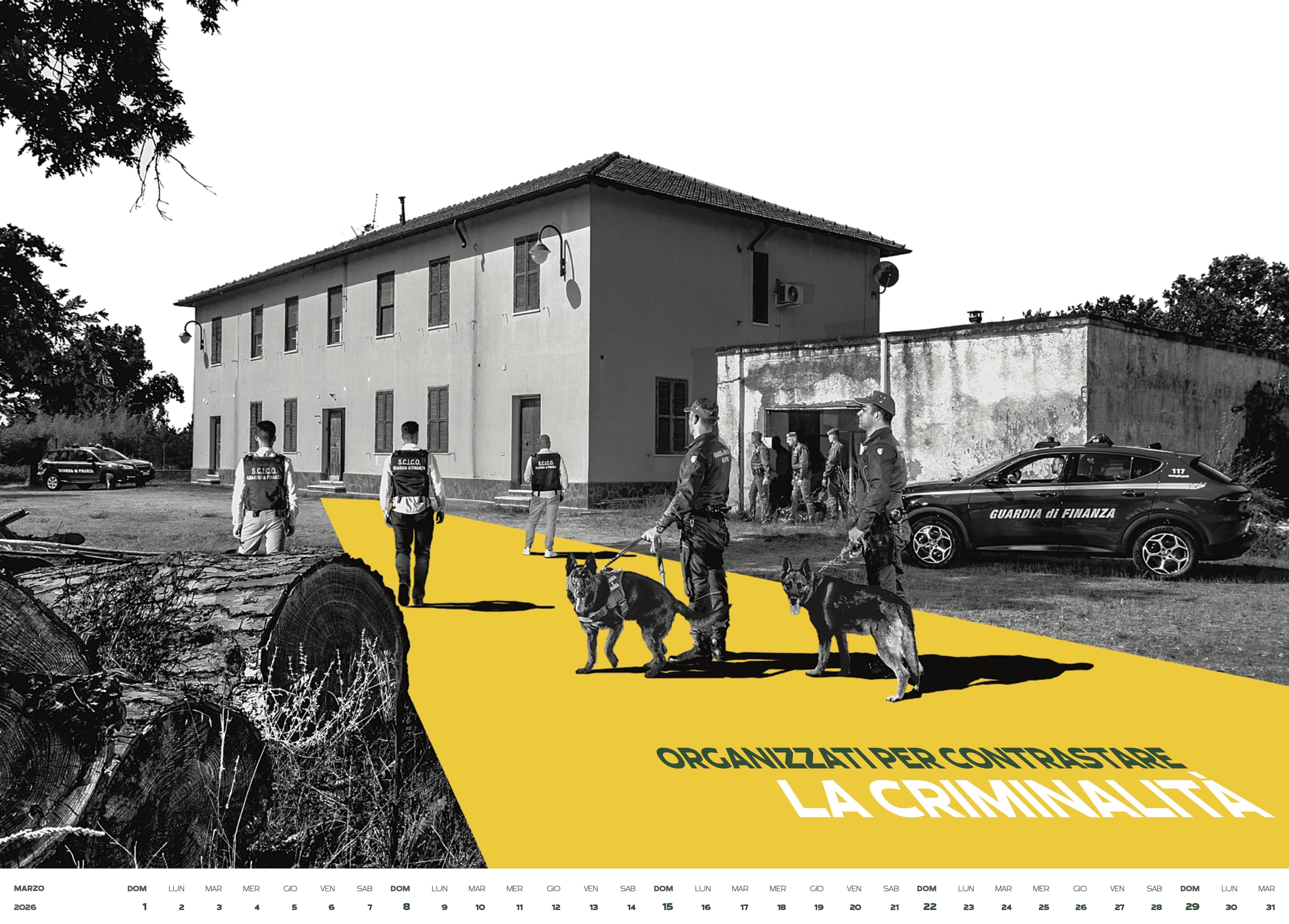 Il mese di marzo del calendario 2026 della Guardia di Finanza.