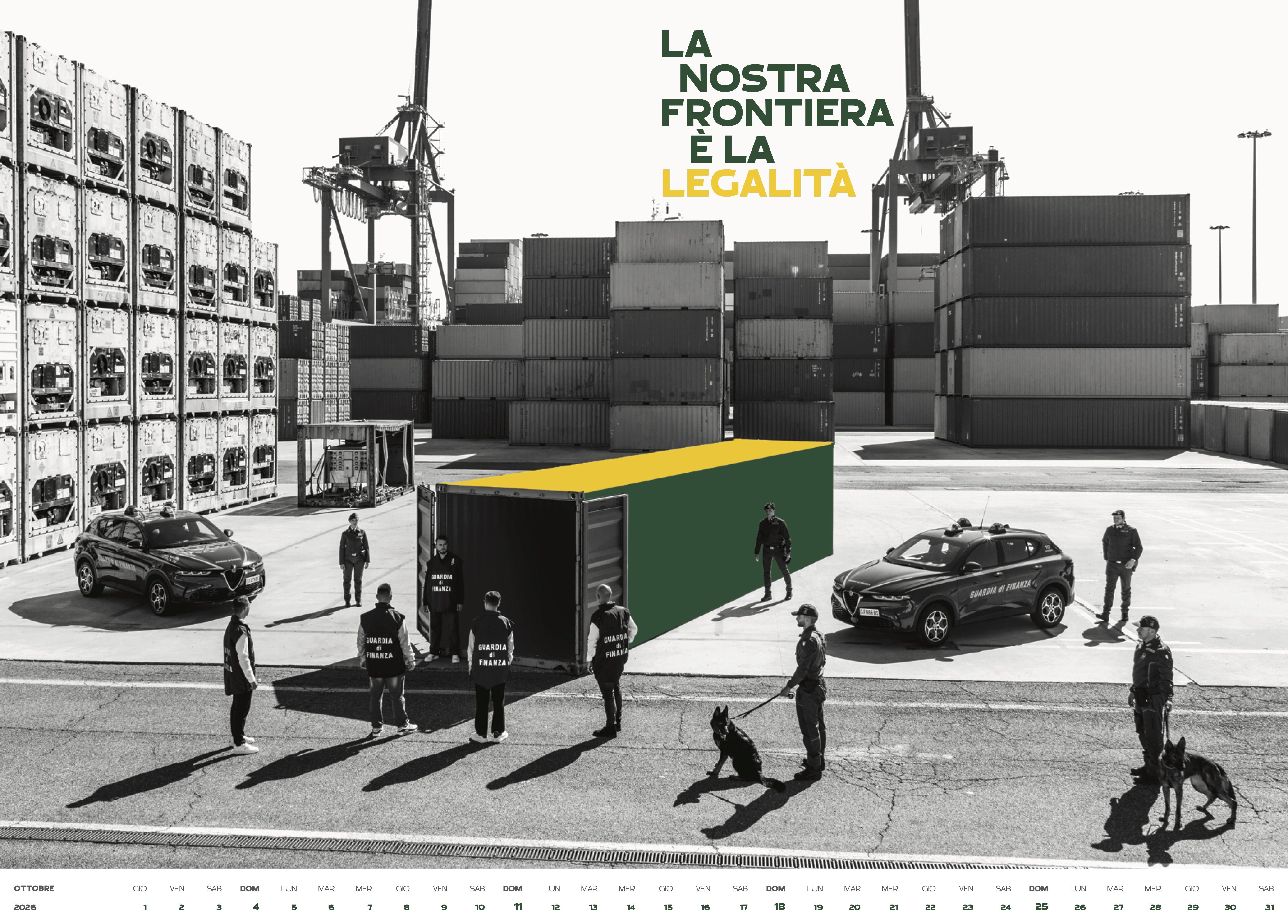 Il mese di ottobre del calendario 2026 della Guardia di Finanza.