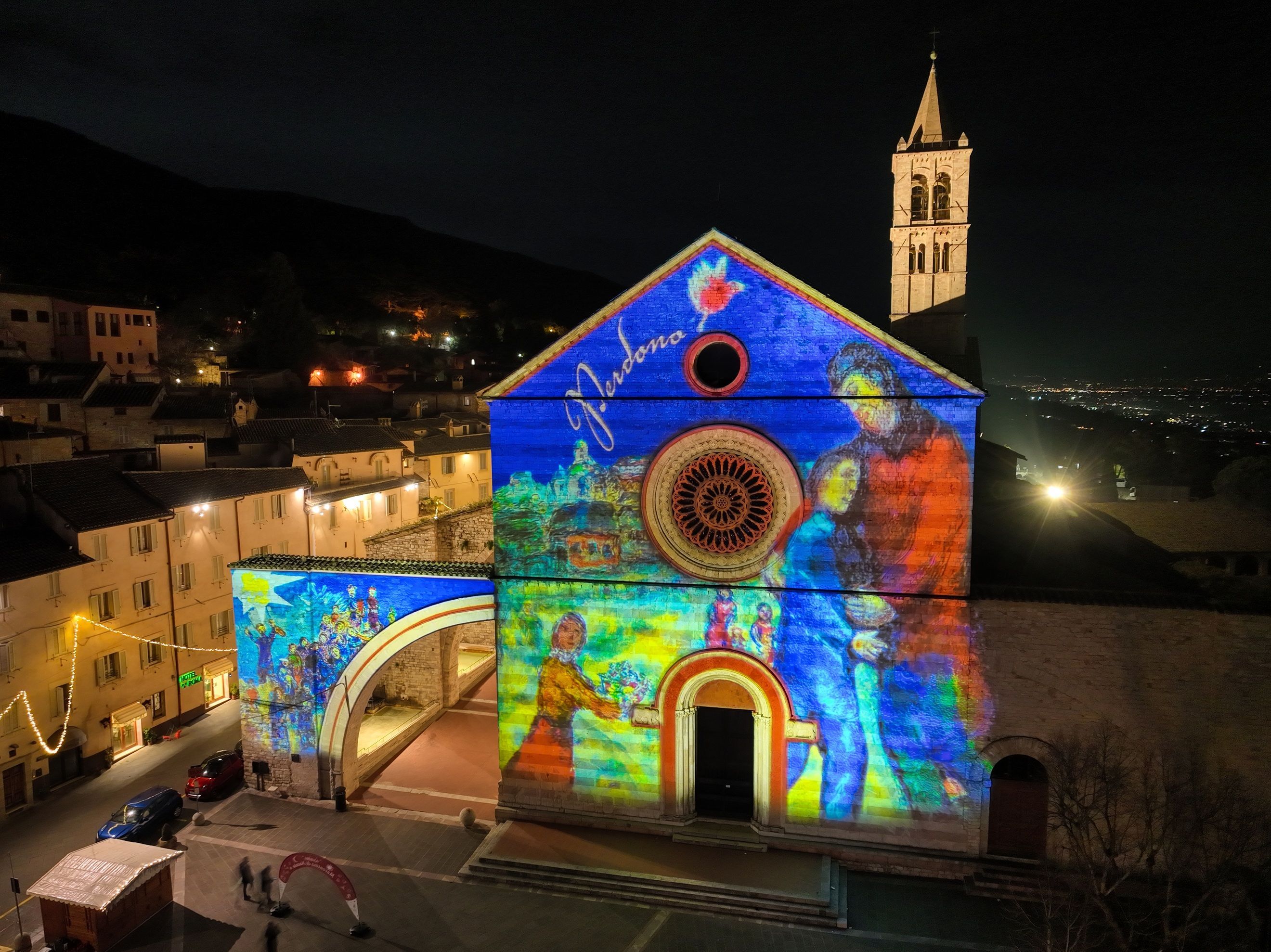 Chagall sulla Basilica di Santa Chiara / Ufficio stampa Città di Assisi
