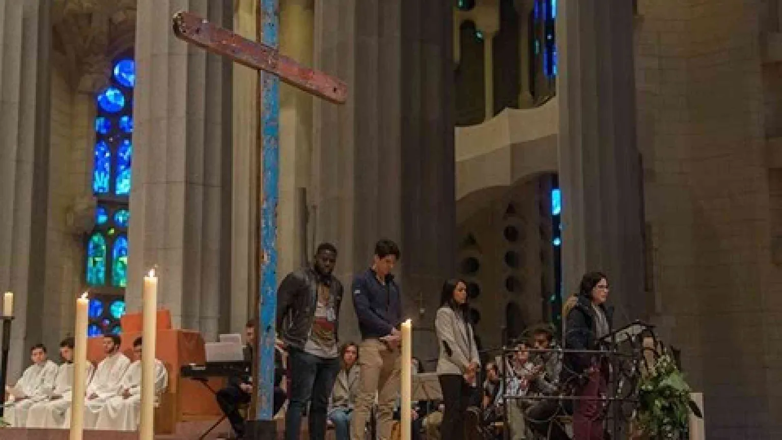 La croce di Lampedusa alla Sagrada Família (Guarda il video)