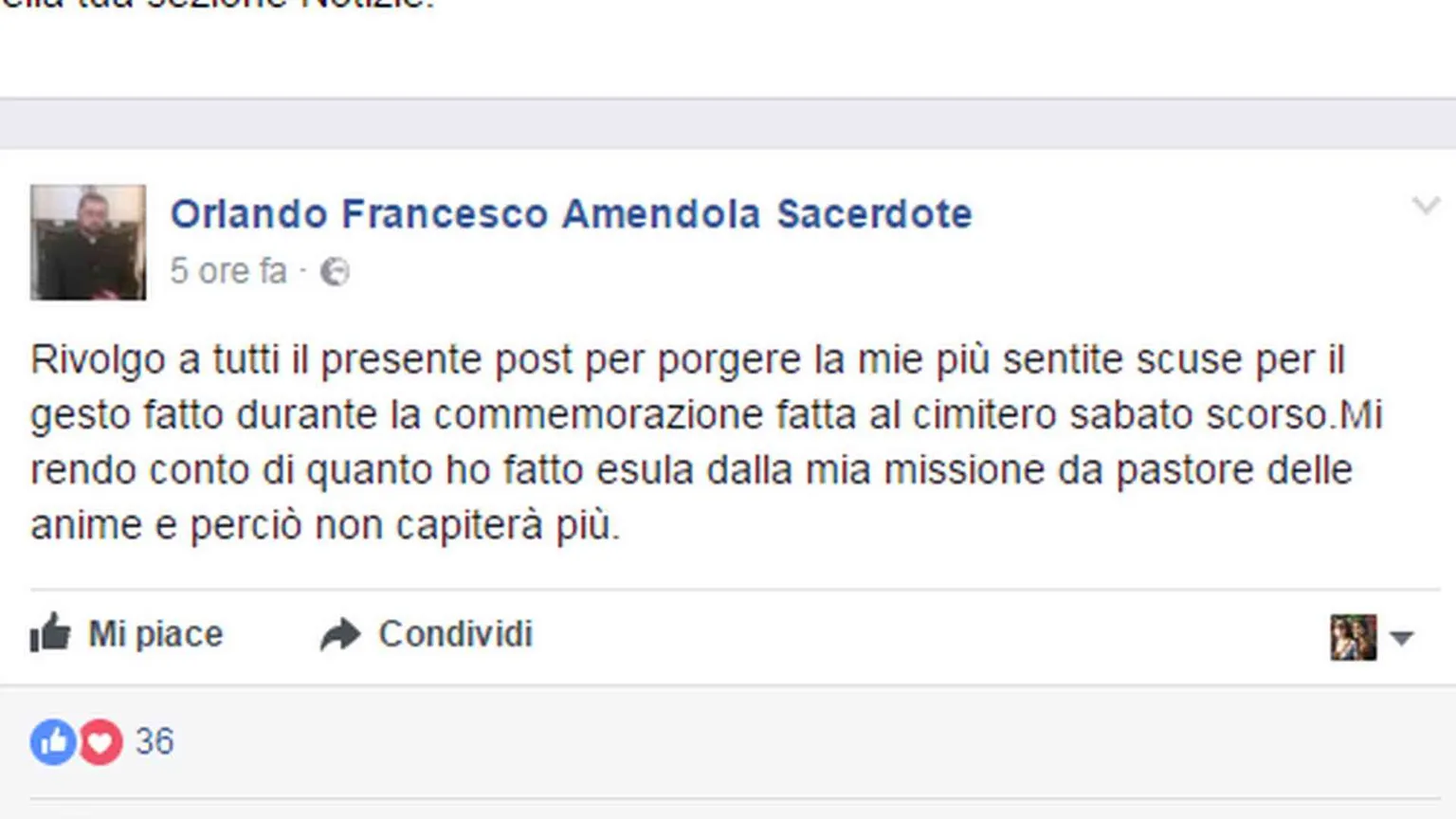 Saluto fascista, la diocesi di Milano: Amendola non è un prete cattolico