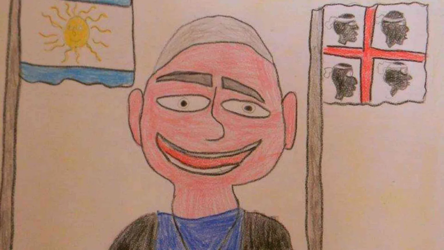 «Cari bambini, grazie per i disegni sul mio amico fratel Mura...»