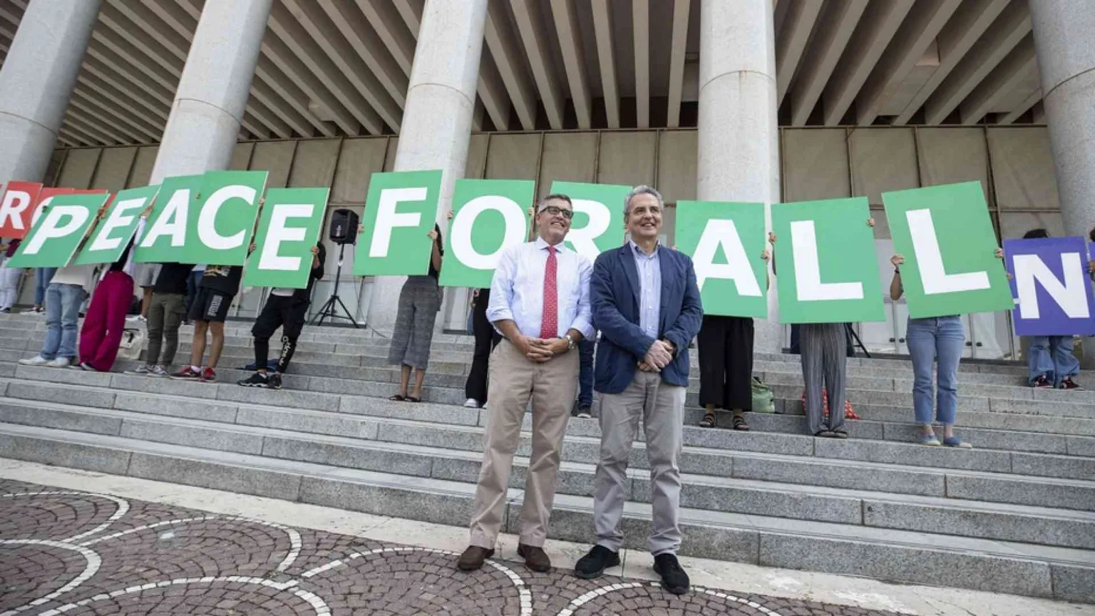 A 20 anni dall'11 settembre il flash mob dei "Giovani per la pace"
