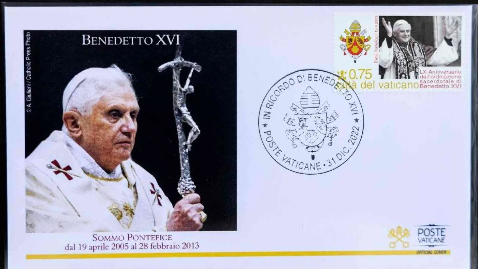 Poste Vaticane, emesso un annullo filatelico per Benedetto XVI