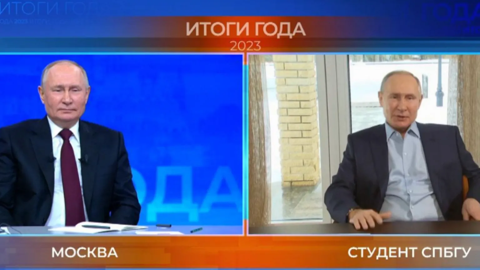 Putin riesce a intervistare se stesso: «Stanno finendo le armi regalate a Kiev»