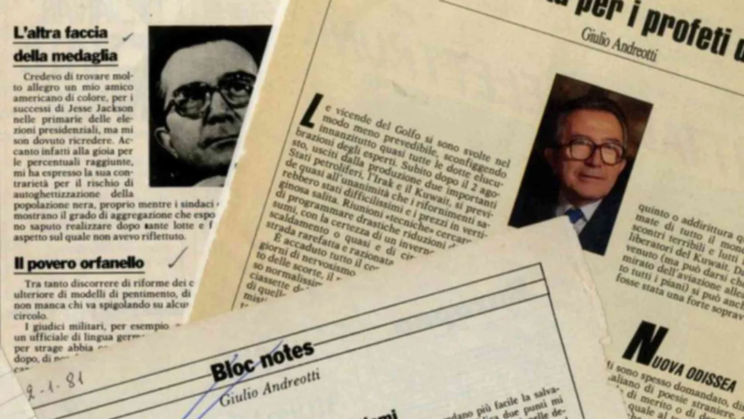 Online “Bloc Notes”, la rubrica di Giulio Andreotti per “L’Europeo”