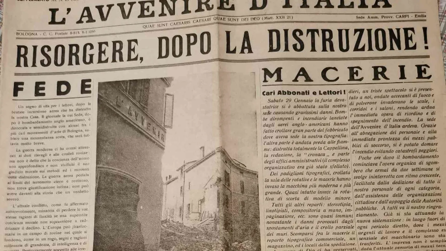 Ottant'anni fa il bombardamento dell'Avvenire d'Italia