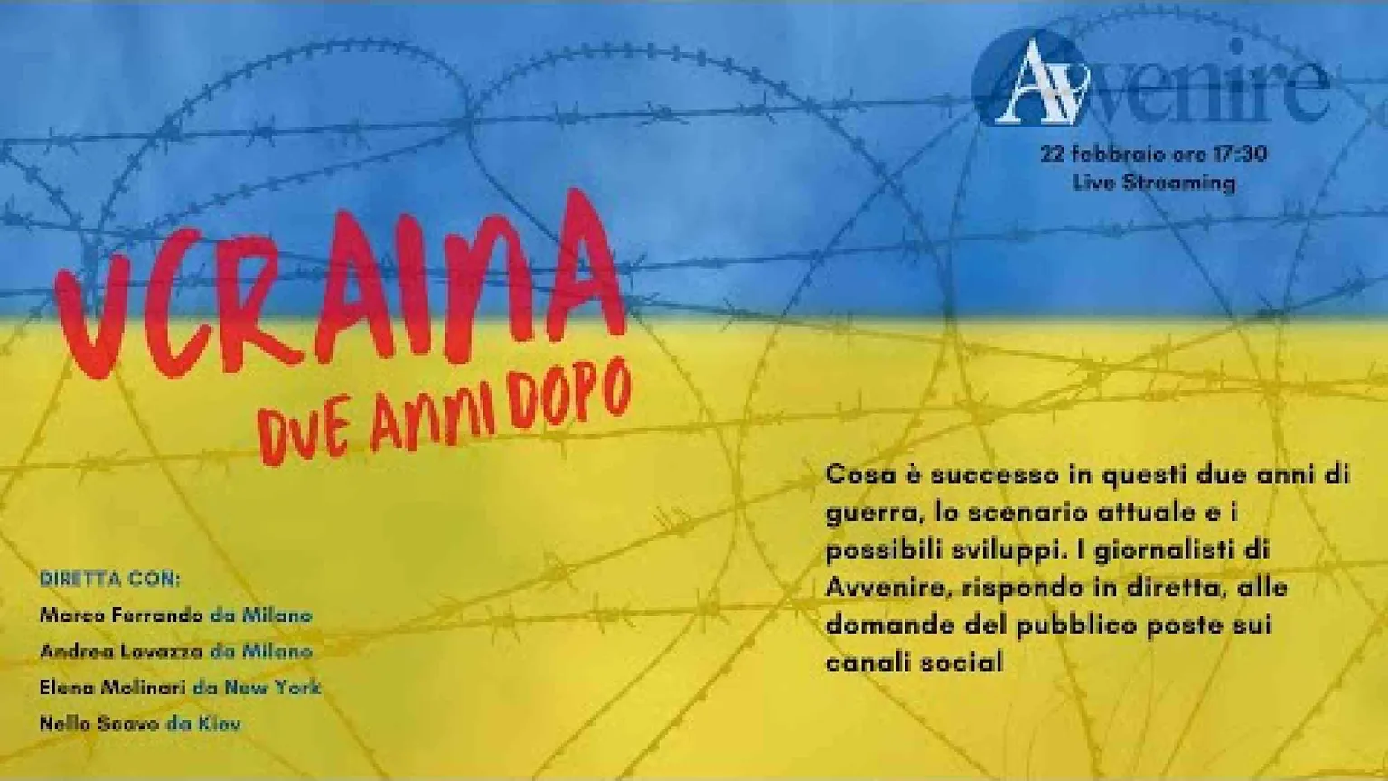 Due anni di guerra in Ucraina, un podcast e il video della diretta web