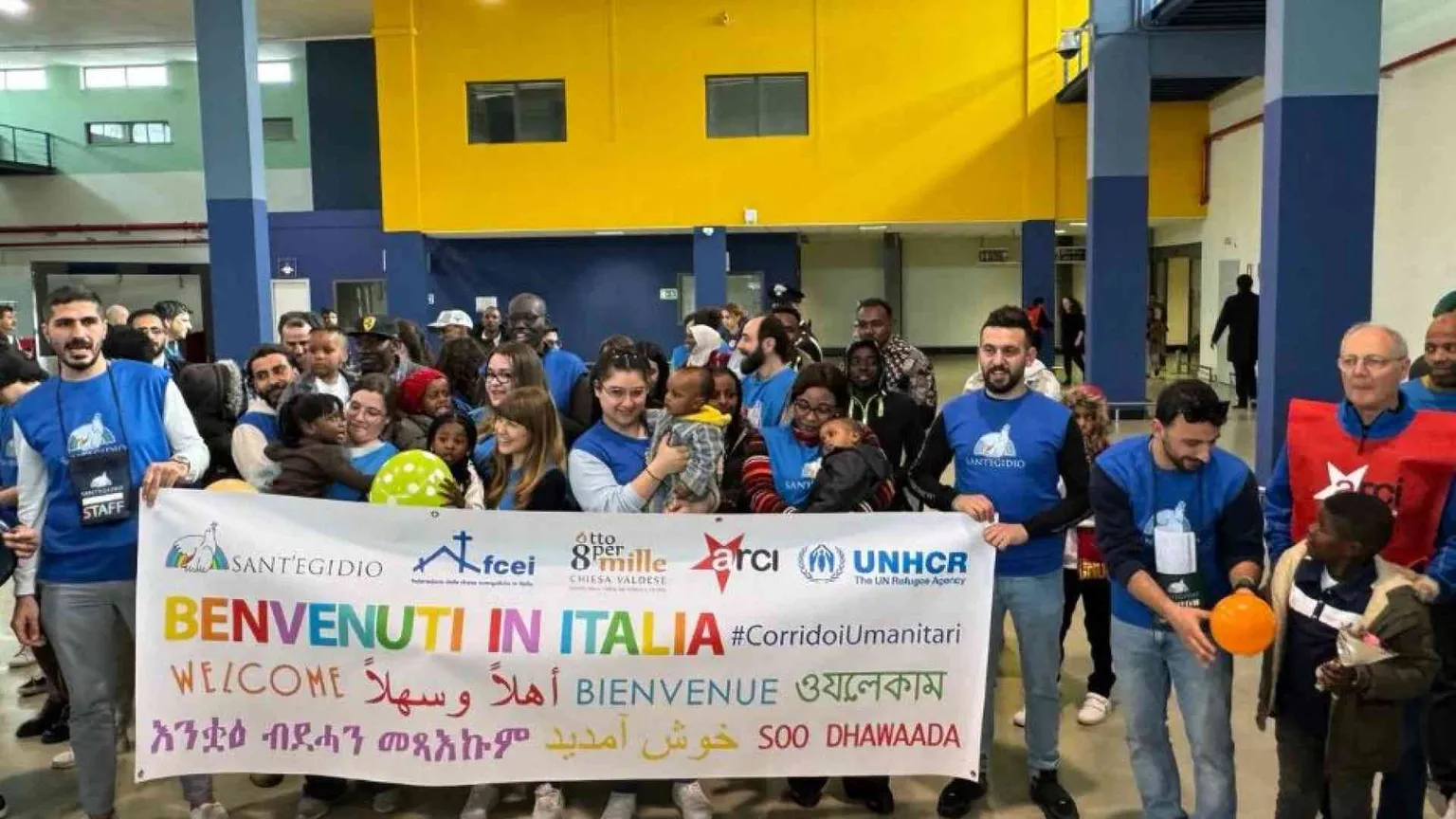 A Fiumicino 97 profughi salvati dai centri di detenzione libici