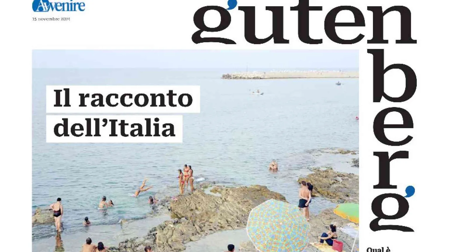 Così l'Italia racconta se stessa: ecco “Gutenberg” del 15 novembre