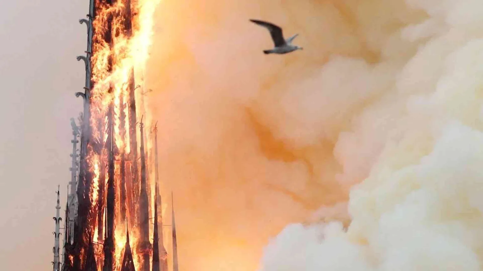15 aprile 2019: improvviso, quel fumo tra le guglie di Notre-Dame