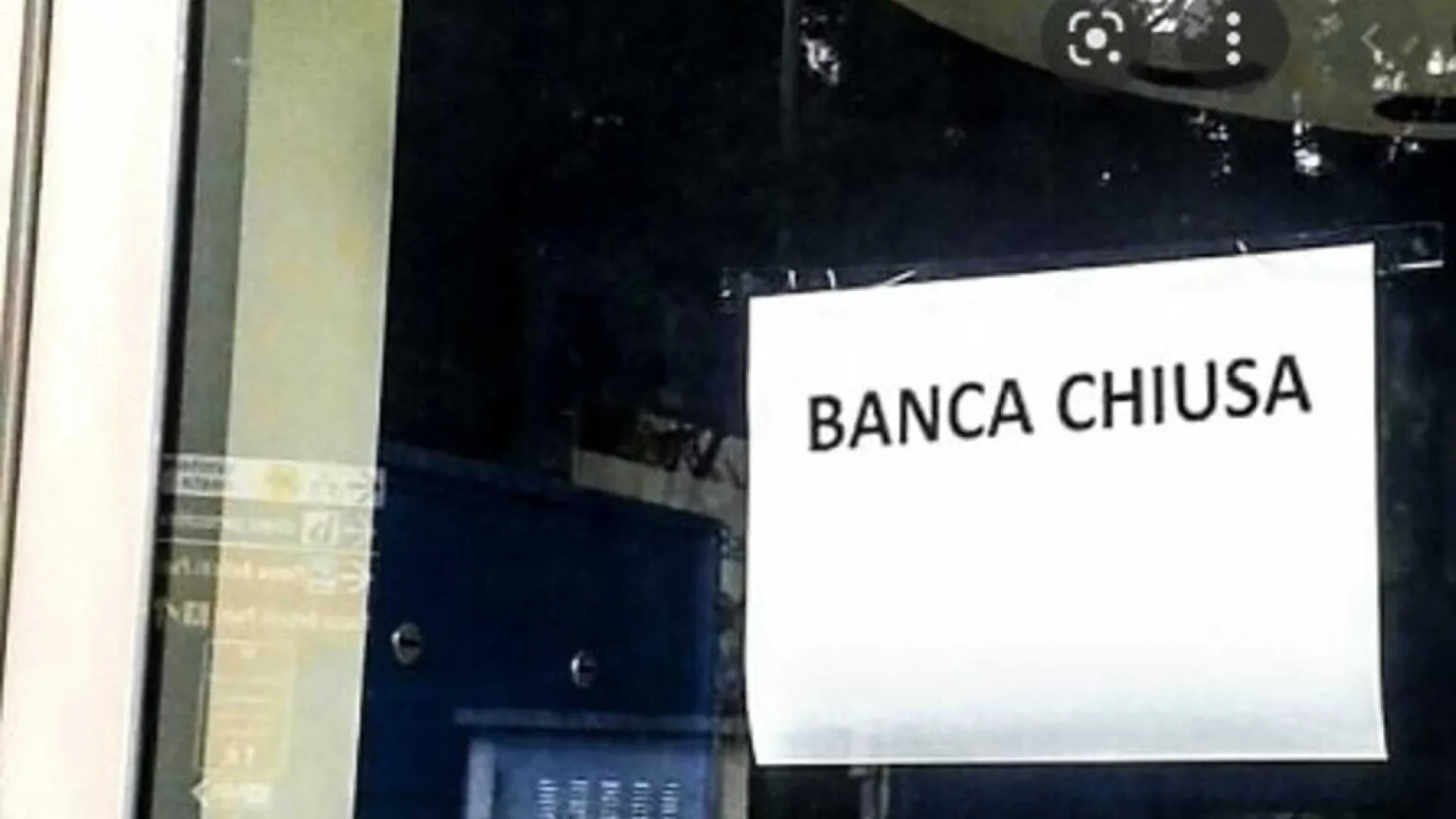 Altri cinque comuni sono rimasti senza nemmeno una filiale bancaria