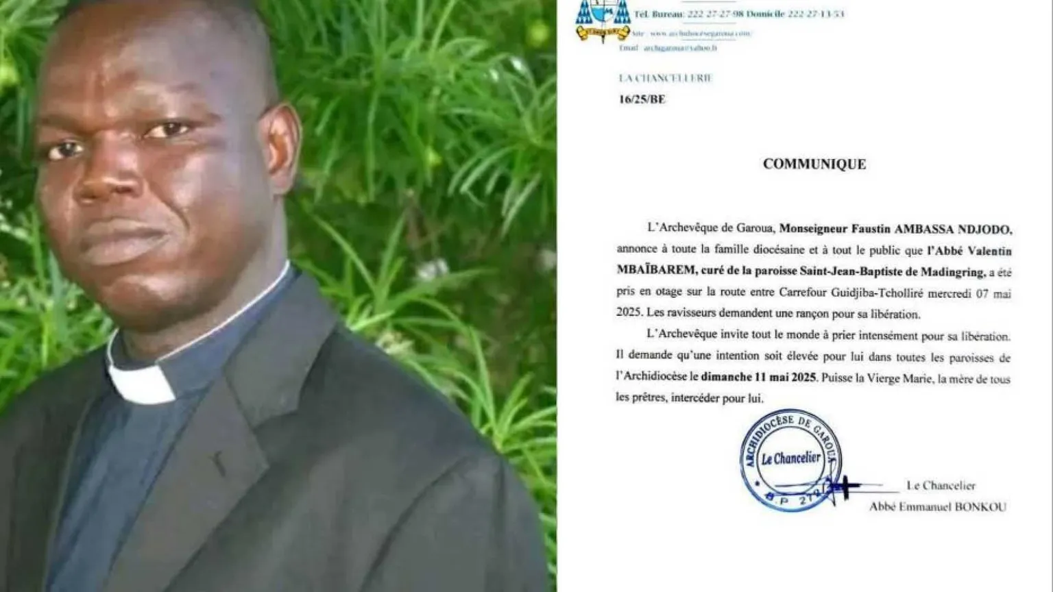 Giovane sacerdote rapito in Camerun, chiesto un riscatto