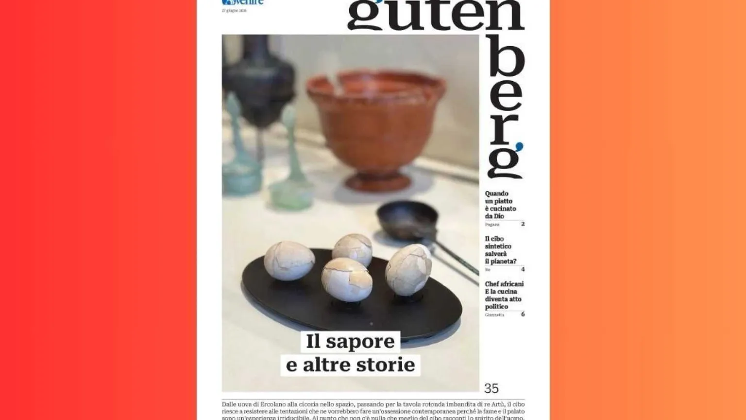 Il gusto secondo Gutenberg. Sapori, storie e visioni del cibo