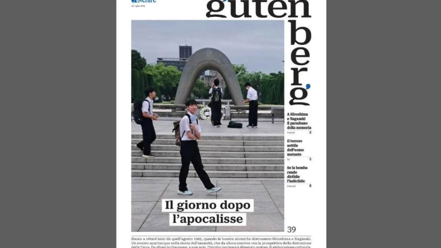 Il 25 luglio "Gutenberg" esplora il giorno dopo l'apocalisse nucleare