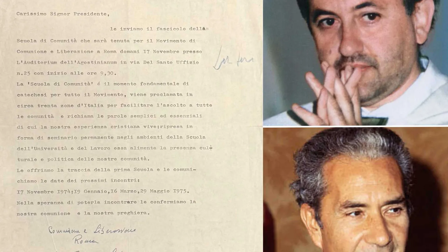 Don Latronico, Moro e Cl: in una lettera l'invito a scuola di comunità
