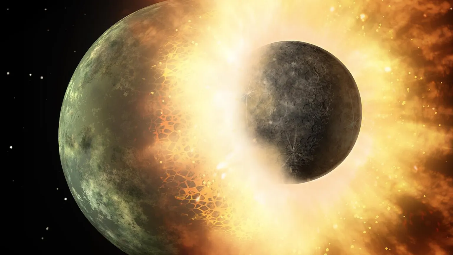 Terra e Theia: così nacquero i pianeti gemelli che generarono la Luna