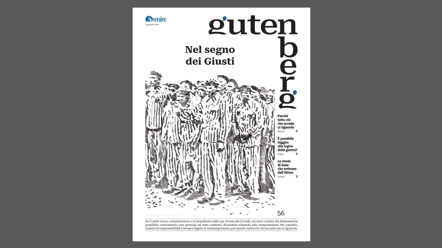 Il nuovo Gutenberg "Nel segno dei Giusti"