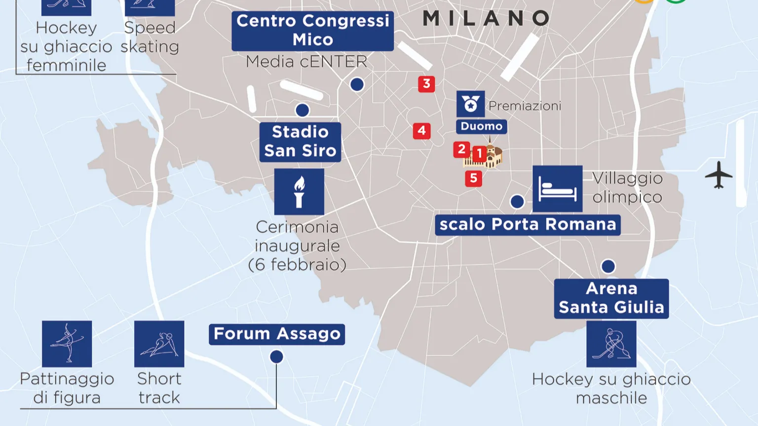Zone rosse, vie chiuse al traffico e sicurezza: così Milano accoglierà la fiaccola