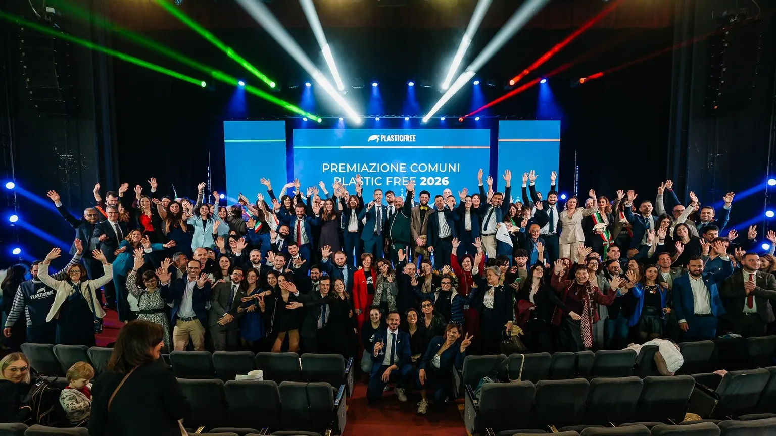 I Comuni Plastic Free 3 tartarughe alla fine della premiazione