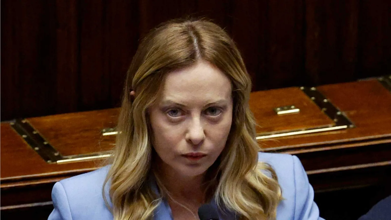 La presidente del Consiglio Giorgia Meloni, all'assemblea di Confcommercio, Roma 10 giugno 2026