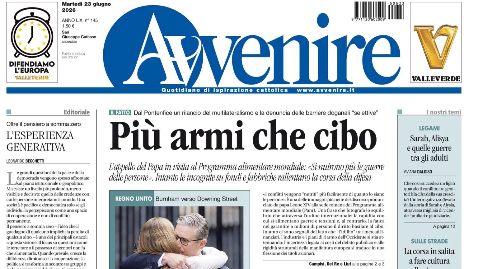Più armi che cibo