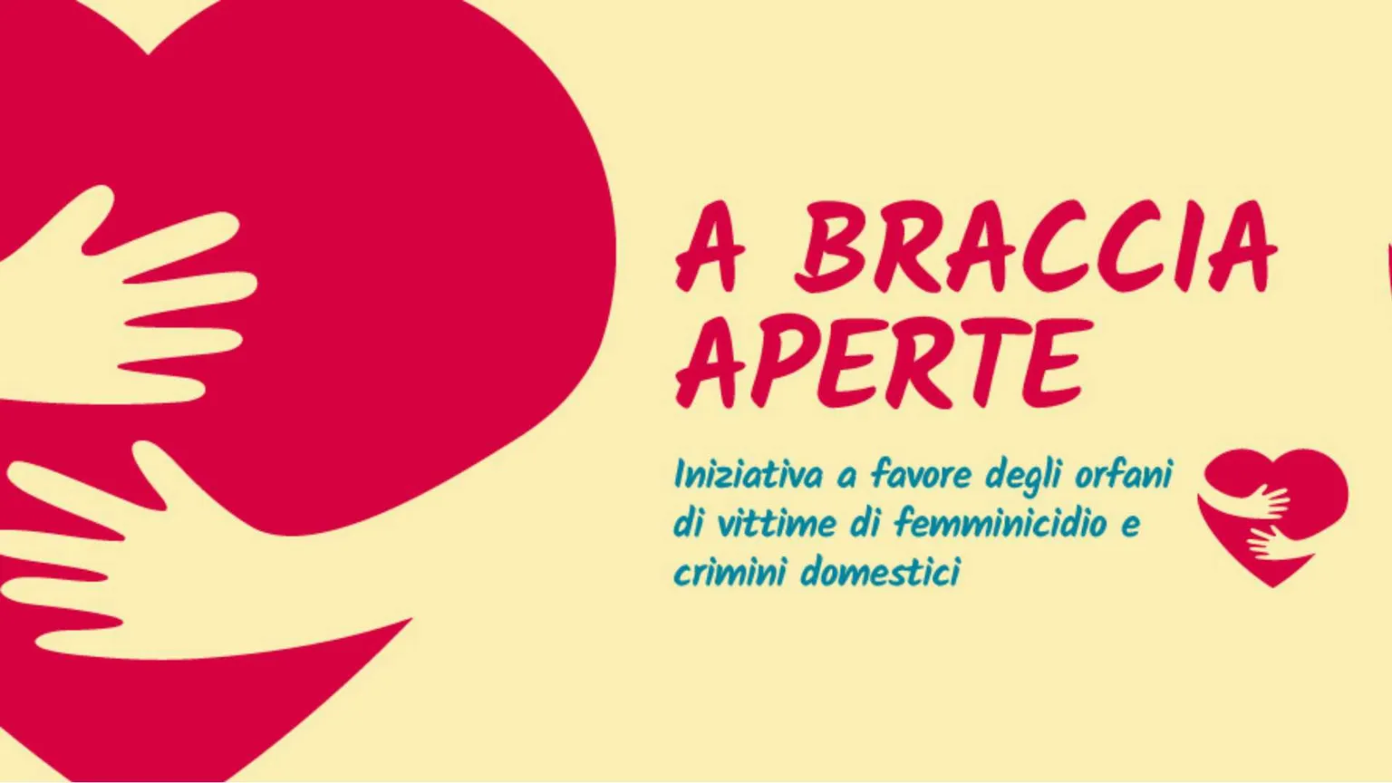 La grafica del bando "A braccia aperte"