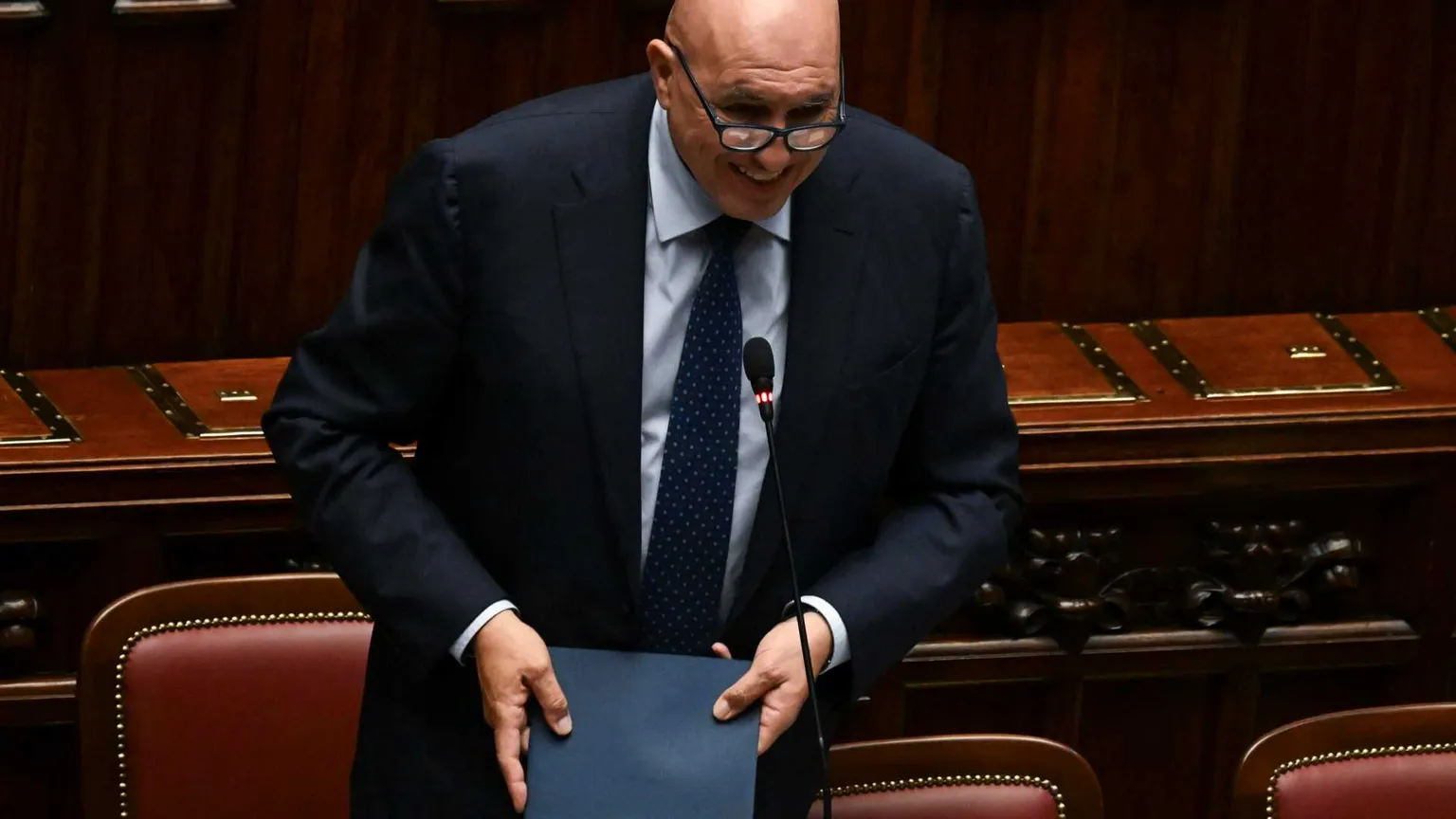 Il ministro della Difesa, Guido Crosetto, durante il Question time alla Camera, Roma, 1 luglio 2026/ ANSA