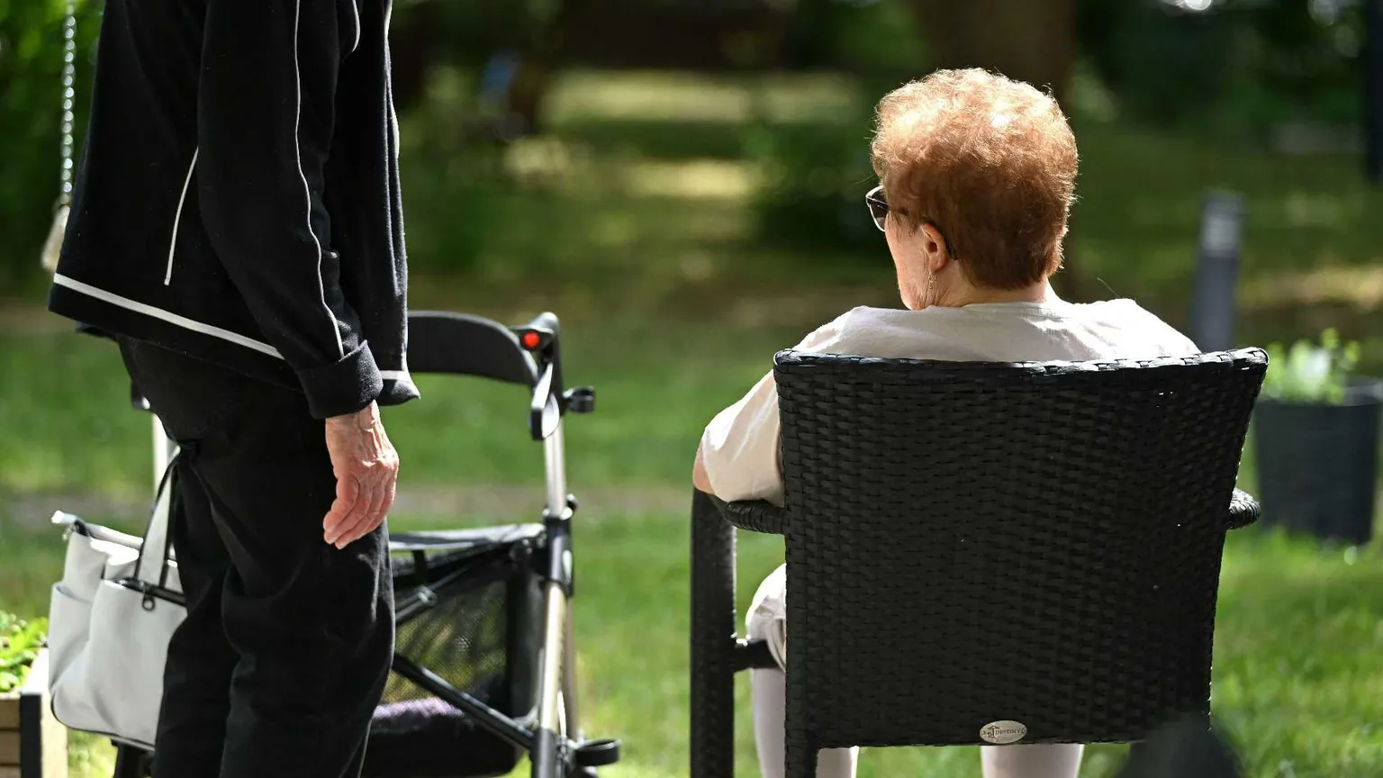 Un'anziana malata di Alzheimer