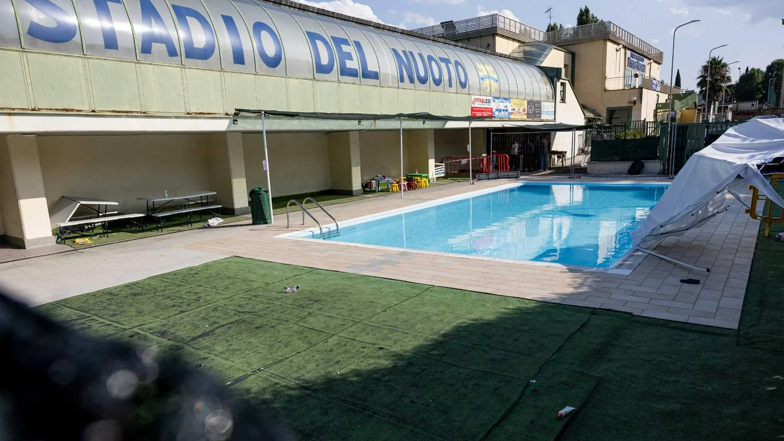 La piscina Paolo Roghi a Monterondo, dove mercoledì è deceduto un bambino di 5 anni / ANSA