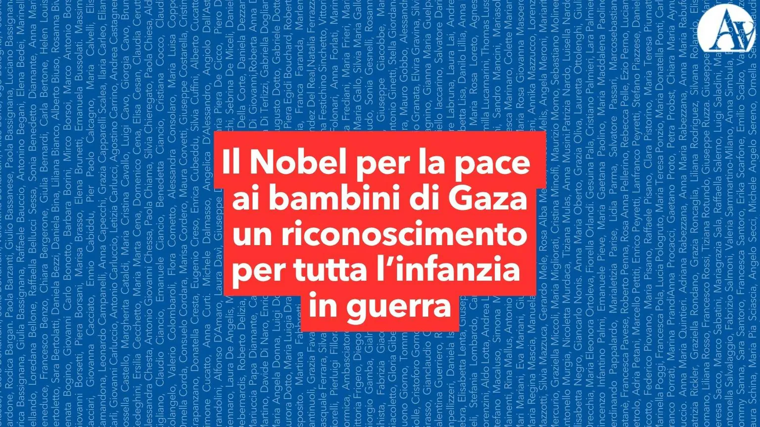 Un Nobel all'infanzia in guerra