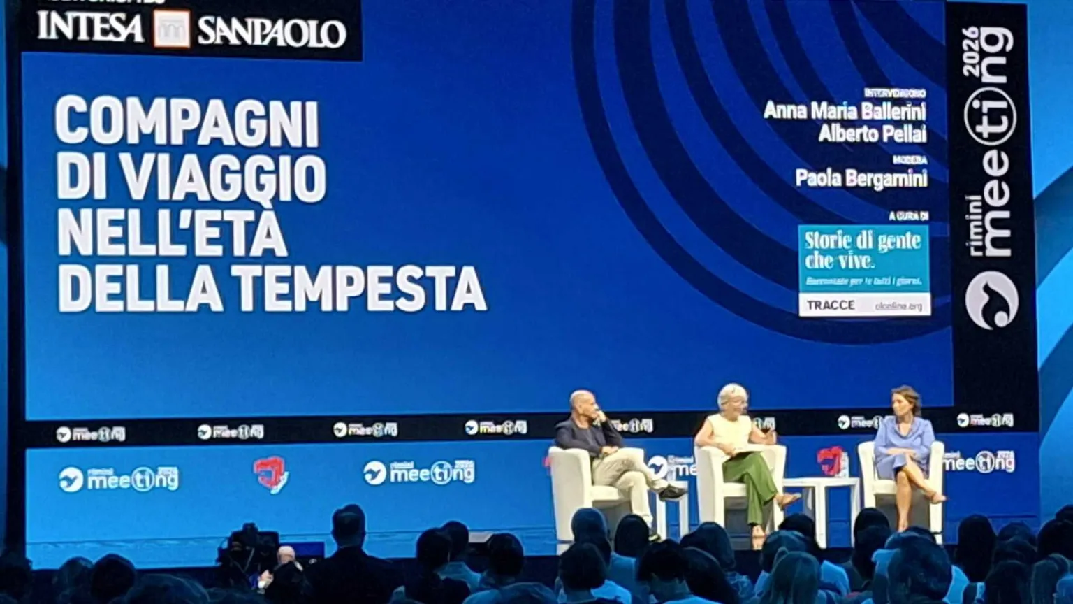 Un momento dell'incontro con Alberto Pellai e Anna Maria Ballerini al Meeting