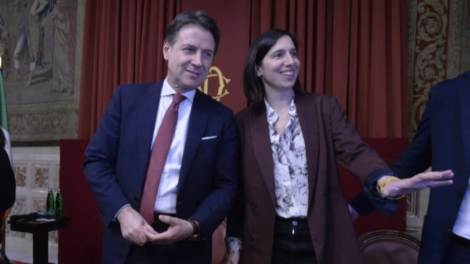 Giuseppe Conte ed Elly Schlein