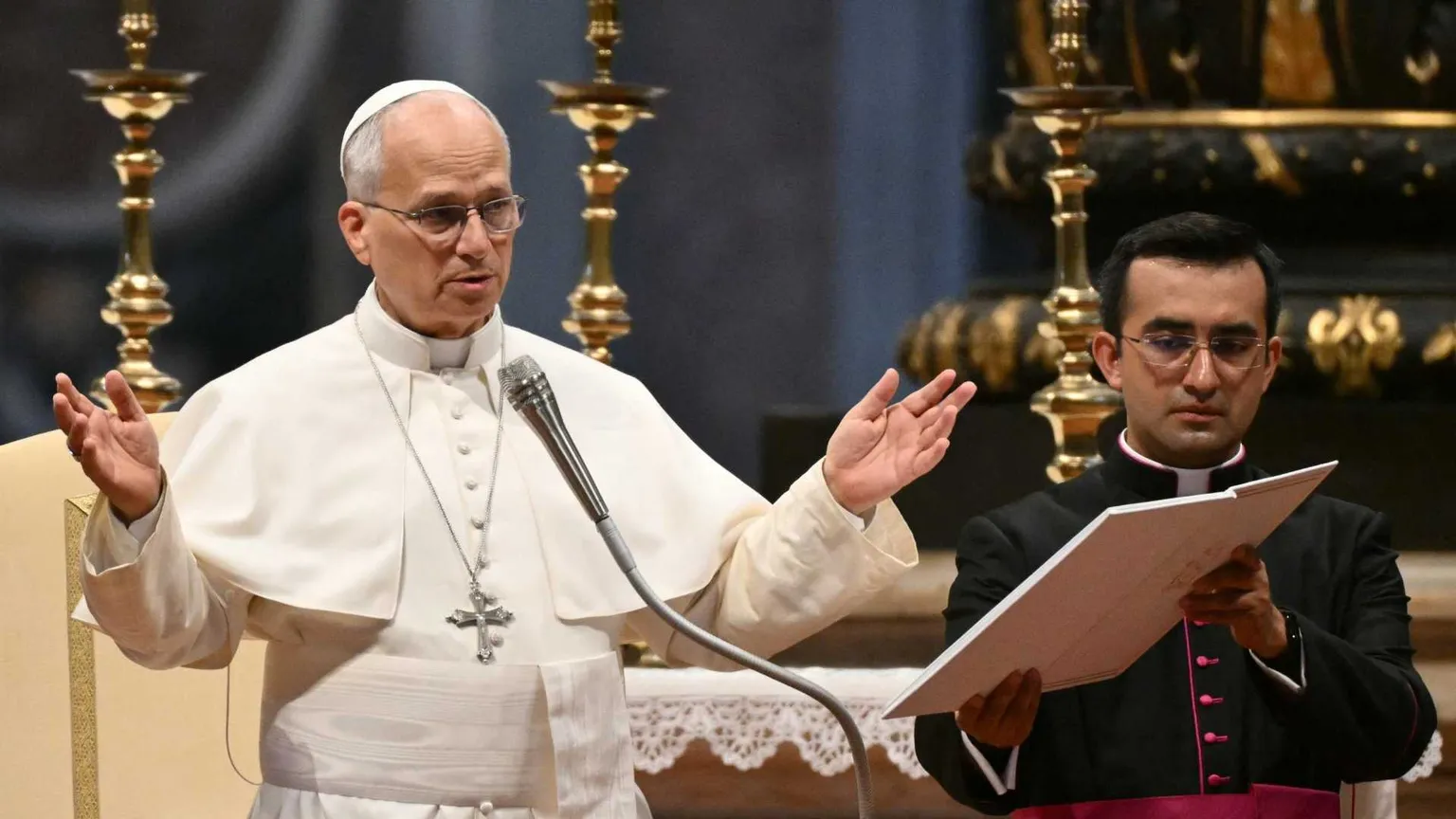 Papa Leone XIV all'Udienza generale di oggi, mercoledì 26 agosto 2026 / AFP
