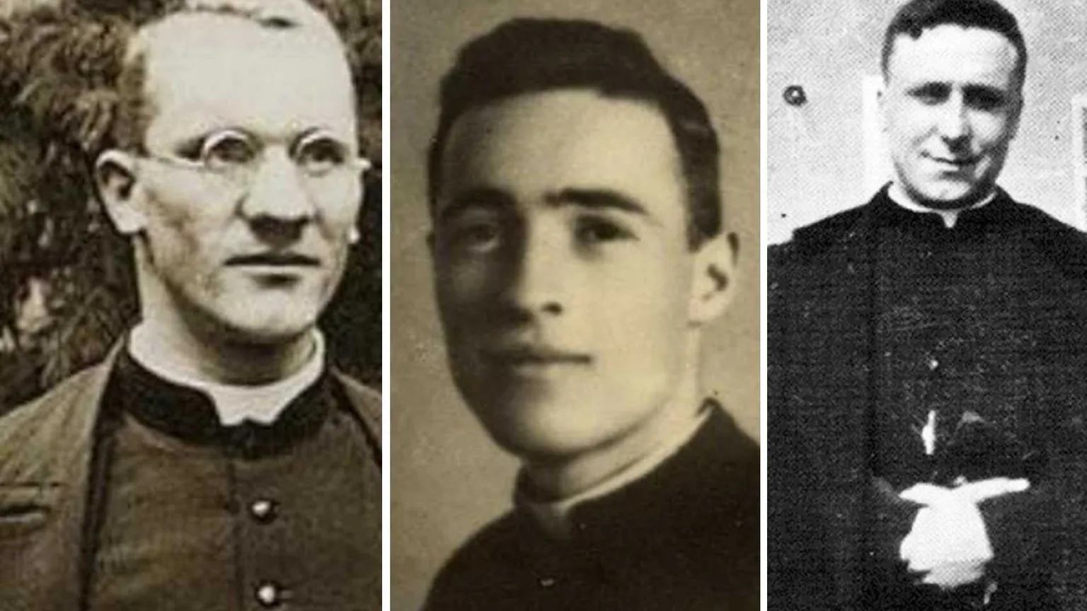 Da sinistra verso destra: padre Martino Capelli, don Ubaldo Marchioni e don Elia Comini