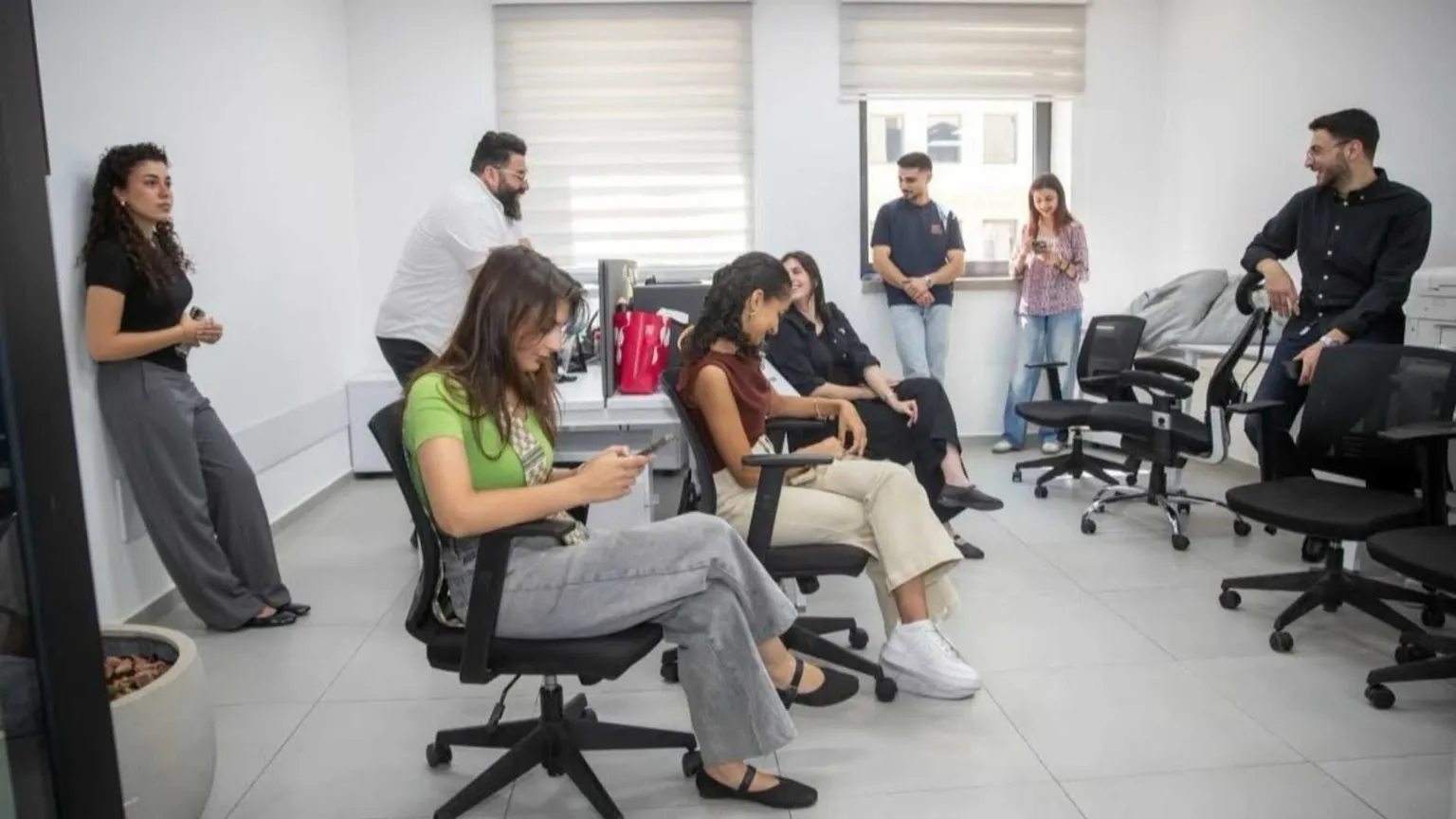 La squadra dei giornalisti di Radio Basma