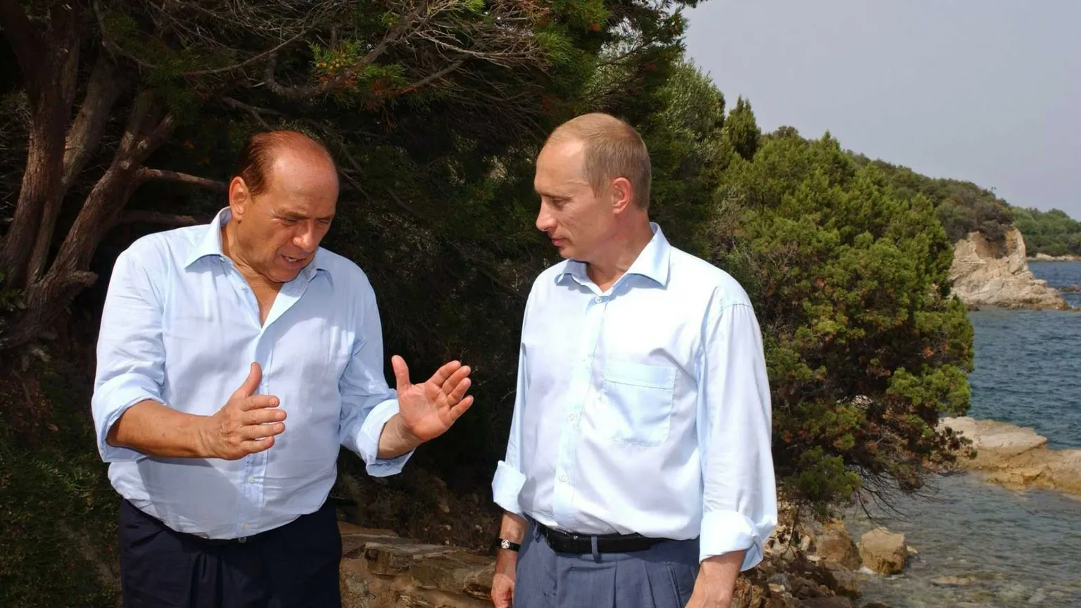 Agosto 2003, Berlusconi e Putin a villa Certosa / ANSA