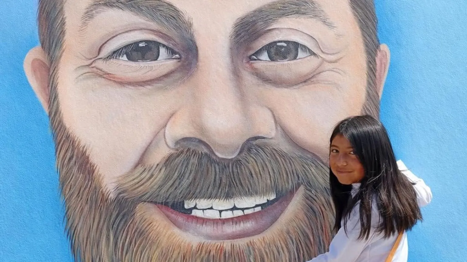 Un murale dedicato a padre Angelo Esposito