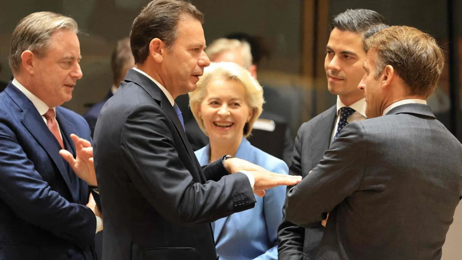 Un momento di pausa durante il vertice europeo
