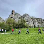 Pellegrini sul Monte Sacro che sovrasta Mikulov