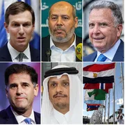 I volti di alcuni dei negoziatori per l'accordo a Gaza