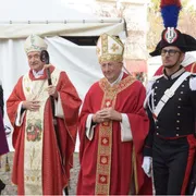 La festa patronale di San Donnino a Fidenza da sinistra il vescovo emerito di Ferrara-Comacchio Andrea Turazzi e il vescovo di Fidenza Ovidio Vezzoli (Diocesi di Fidenza)