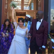 Bruna e Amadou nel giorno del matrimonio