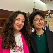 Michelle Arcangeli (21 anni) e Giorgia Spada (17) al convegno per i 50 anni della Scuola in Ospedale