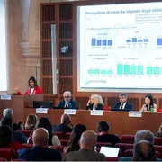 Un momento del convegno Accredia ospitato dall'Abi nelle Scuderie di Palazzo Altieri a Roma