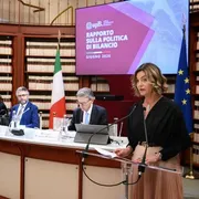La presidente dell'Ufficio parlamentare di Bilancio, Lilia Cavallari, durante la presentazione del Rapporto sulla politica di bilancio 2026 alla Camera. (Foto Upb)