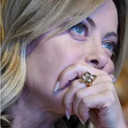 La presidente del Consiglio Giorgia Meloni, all'assemblea di Confcommercio, Roma 10 giugno 2026